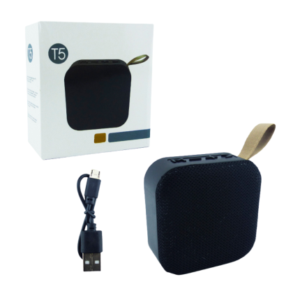 Parlante Recargable Modelo T5 Bluetooth Mini  Con USB, TF Y FM
