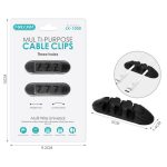 Set de 2 Organizadores de Cables de 3 Orificios Maxam LX-1000 Negros