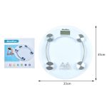 PESA DE BAÑO ELECTRONICA DE VIDRIO REDONDA IRM-01251