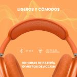 AUDIFONOS MOTOMO AIR PRO MAX NARANJA MO-APMAX395 - Imagen 3