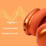 AUDIFONOS MOTOMO AIR PRO MAX NARANJA MO-APMAX395 - Imagen 5
